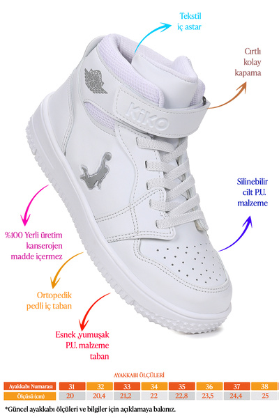 Kiko Kids Hayka Cırtlı Basketbol Erkek/Kız Çocuk Spor Ayakkabı