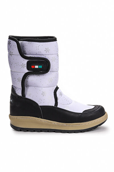 Kiko Kids Μπότες χιονιού για κορίτσια με Velcro με μοτίβο χιονιού