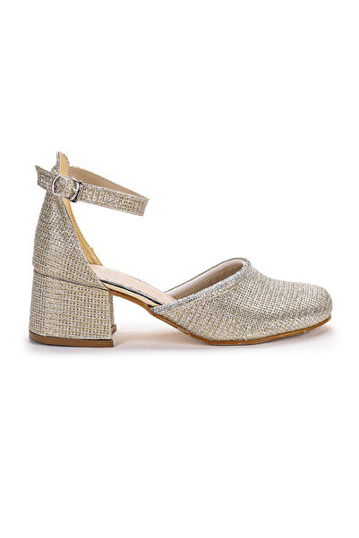 Kiko Kids Ressa Çupra Stone Sandale cu toc de 5 cm pentru fete Pantofi de seara