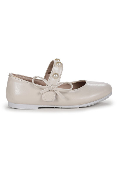 Kiko Kids Παπούτσια μπαλαρίνας για κορίτσια Bareti Skin Pearl Daily Velcro