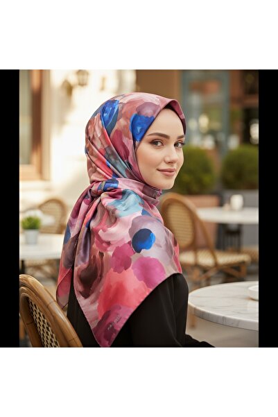 Onur وشاح - وشاح عضوي طبيعي بنمط وردي وألوان باستيل، وشاح عالي الجودة للاستخد...