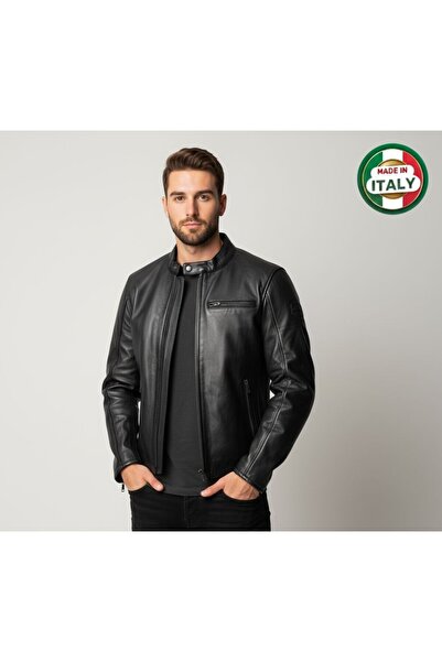 Scudo Teksas Hakiki Deri Erkek Motosiklet Ceketi