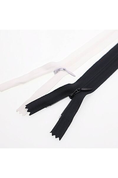 ŞF Şeref Fermuar GİZLİ fermuar 25 cm 5 siyah ve 5 beyaz