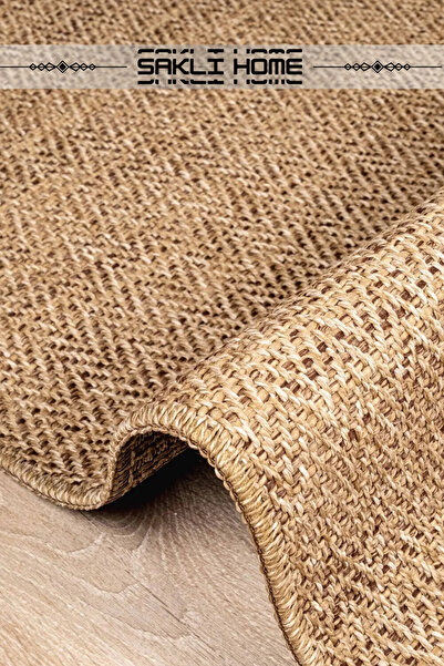 Saklı Home Naturel Sisal Jüt Bej Hasır Halı Yıkanabilir Kaymaz Taban Dokuma M...