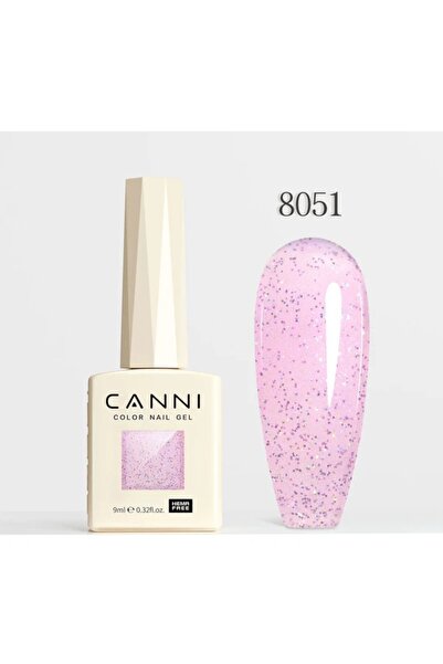 Canni 9 ml Glitter Uv Led Kalıcı Oje Hema Free 8051