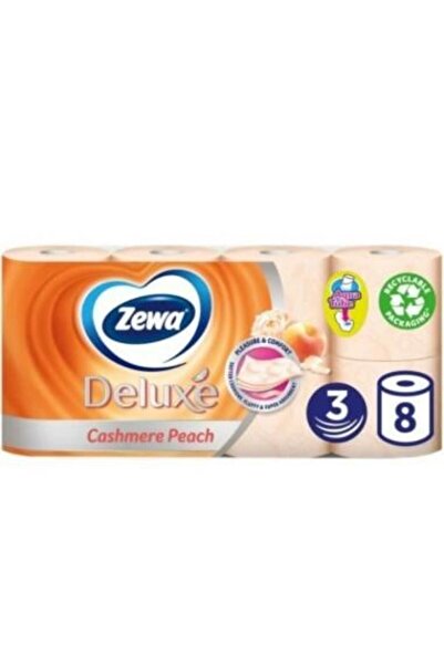 Zewa Peach Toilet Paper, 3-ply, 8 rolls/set