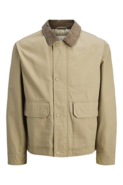 Jack & Jones Men's Camel Jprccriver Utility Jacket Sn Jacket 12284930-Weathered