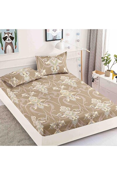 OEM Double bed cover set with elastic, 3 pieces, 180x200cm