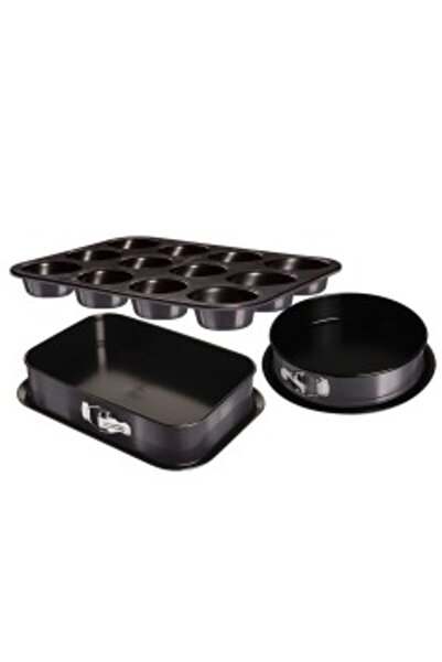 Berlinger Haus Set of 3 Metal Carbon Line Trays, Berlinger Haus, BH/7637