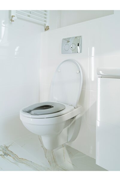 KIDSCENTER Foldable toilet seat for children, includes reusable carrying bag, gray