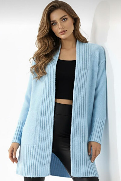 MILANOFOX Cardigan tricotat cu buzunare, cu textura supradimensionat pentru femei