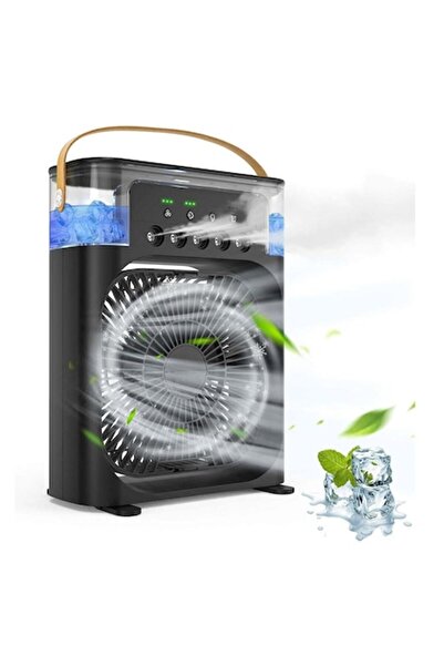 Doty BrizaGlow 3-in-1 Portable Fan Doty, USB, LED Light, Cooling, Humidifying, 3 Speeds, Black