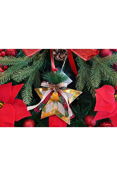 Flippy Christmas tree ornament, Flippy, Star, Gold, Shiny, 17*17CM, Acrylic, Indoor/Outdoor
