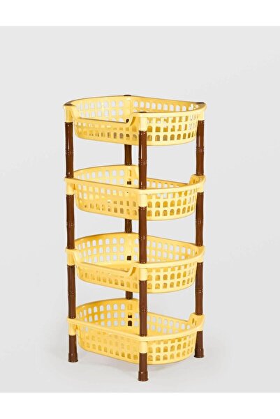 sterk Raft oval din plastic cu 4 niveluri, 45 x 32 x 81 cm, culori asortate