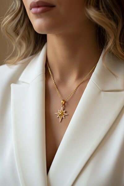 Utku Kuyumculuk 22 AYAR KUTUPYILDIZI ALTIN KOLYE