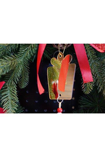 Flippy Στολίδι χριστουγεννιάτικου δέντρου, Flippy, Δώρο, Χρυσό, Λαμπερό, 8*25CM, Ακρυλικό, Εσωτερικού/Εξωτερικού Χώρου