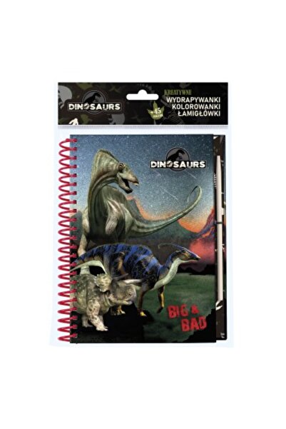 Kidea Dinosaur coloring book, 14 x 20 cm, spiral creative notebook, NKWDN17