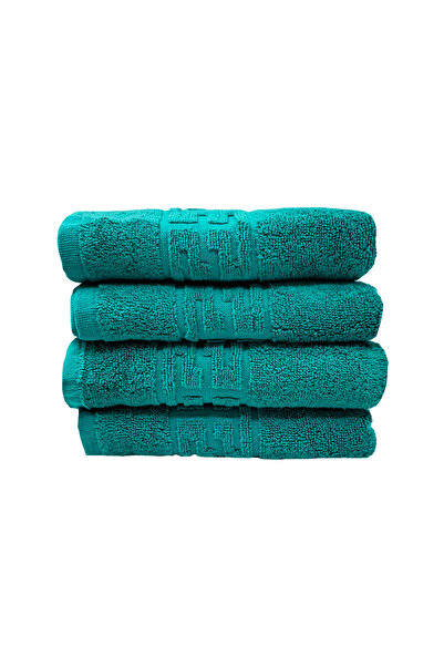 rotop Set 4 Towels 50×90 cm Cotton 500 g/m² Greek Border Green Dark