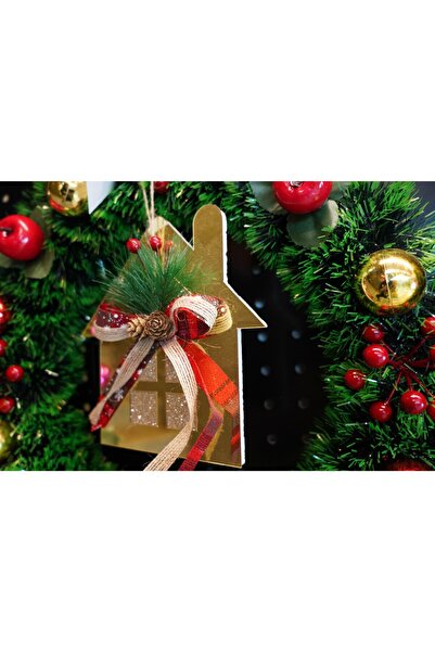 Flippy Χριστουγεννιάτικο Στολίδι, Flippy, Σπιτάκι, Χρυσό, Λαμπερό, 16*17CM, Ακρυλικό, Εσωτερικού/Εξωτερικού Χώρου