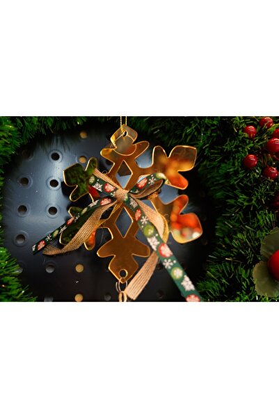 Flippy Ornament brad, Flippy, Fulg de nea, Auriu, Lucios, 15*27CM, Acril, Interior/ Exterior