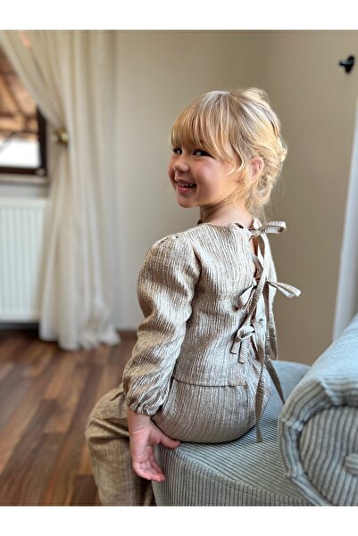 Balerinikizler Baby&Kids Balloon Sleeve Back Detailed Blouse
