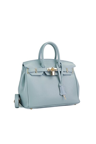 Posete Fagaras Poseta Piele Mini Edith - Bleu, 1 Compartiment, 3 Buzunare, Bareta Reglabila max. 125 cm