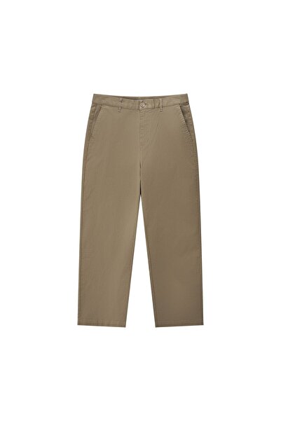 Giordano Men’s Relaxed Straight Cotton Stretch Khaki Pants