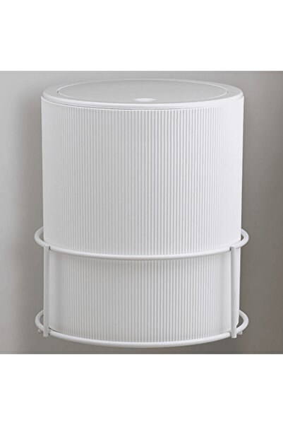 Okyanus Home Trash can, made of plastic and steel, modern design, 5 L, cylindrical shape, 22.5 x 19 x 19 ...