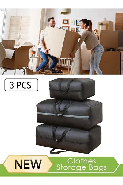 DUNISO 3 Pack Large Clothes Storage Bags | Moving Bags | Foldable Blanket Sto...