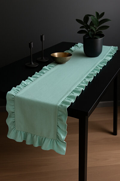 Morlay Mint Green Frilly Runner - 40X110 cm