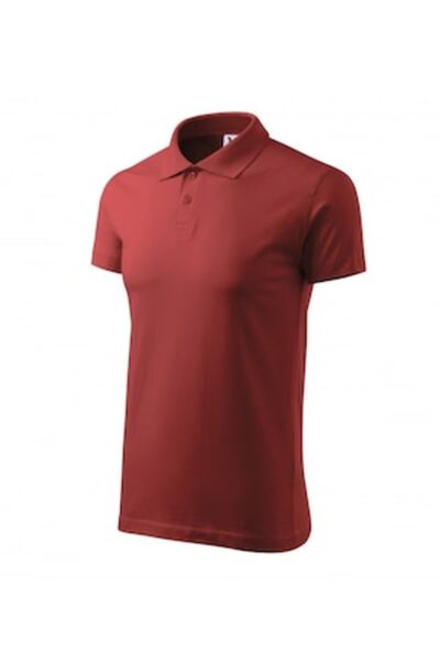 Malfini - Tricou polo bărbătesc Single J., roșu vișiniu, mărimea S