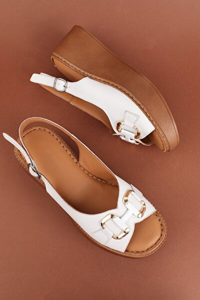 Gondol Удобни сандали от естествена кожа за всеки ден asy.967 Бяло