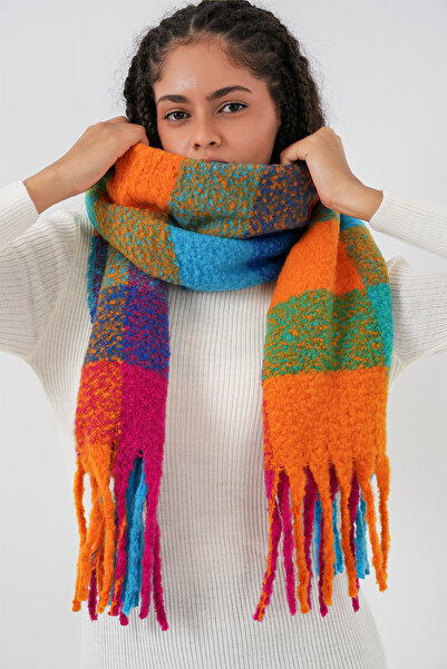 Bigdart Eșarfă groasă cu textura moale pentru femei 15951 - fucsia