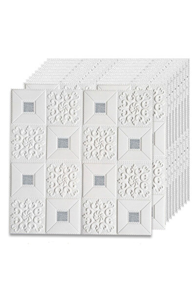 Teno Set of 20x 3D Wallpaper Teno®, coverage area 9.8 m², self-adhesive, wall/ceiling, 70x70 cm, gray