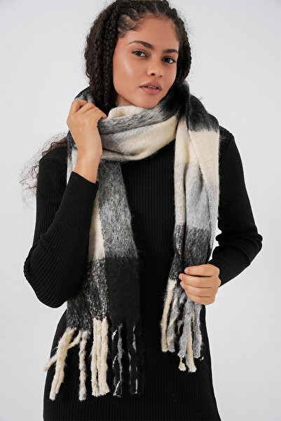 Bigdart Eșarfă groasă cu textura moale pentru femei 15951 - A.Negru
