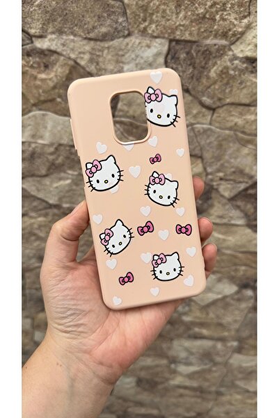 Vip Case Redmi Note 9 Pro/9S Uyumlu Hello Kity Silikon Darbe Emici Klasik Korumalı Rubber Kılıf