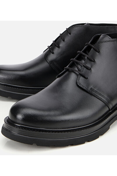 Hotiç Erkek Deri Siyah BağcıklıYumuşak Dokulu Klasik Bot