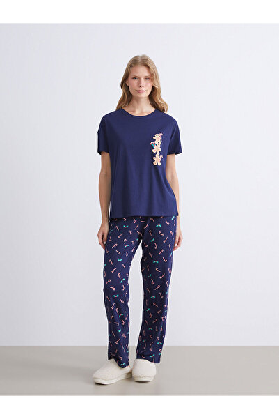 LC Waikiki Дамски пижами с принт на велосипед на врата