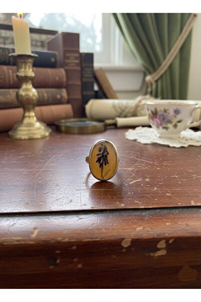 EMİNOS BUTİK خاتم مصنوع يدويًا من الزهور الحقيقية المجففة