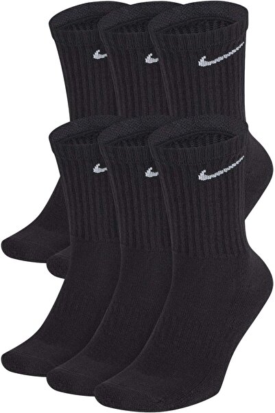 Nike Men's Dri-FIT Training Cotton Cushioned Crew Socks, 6 Pair (Black, Mediu...