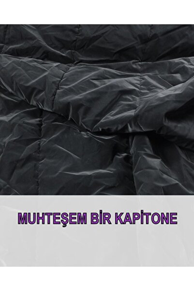 Kumaş Parça Montluk Kapitone Siyah Renkte (En 140 cm x Boy 300 cm)