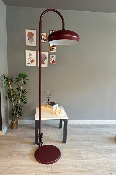 Bamyum Dimmerli Işığı Ayarlanabilen Işığı Artırılıp Azaltılabilen Vişne Metal Lambader