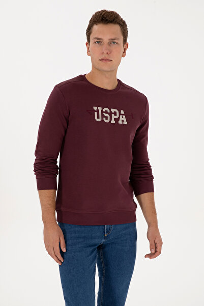 U.S. Polo Assn. Men's Regular Fit Crew Neck Burgundy Sweatshirt 50315536-Vr177