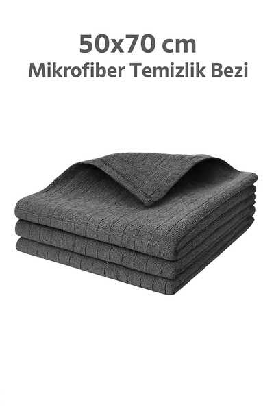 Nobera 50x70 GRİ MİKROFİBER TEMİZLİK BEZİ (1ADET)