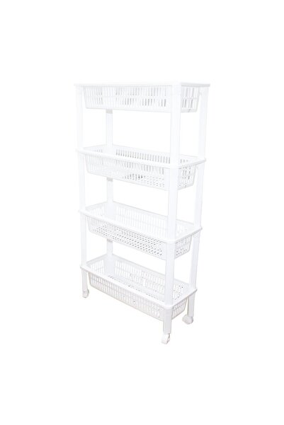 Go İthalat وحدة تنظيم ذات 4 طبقات - رف بعجلات 510×205×945 ملم (5250)