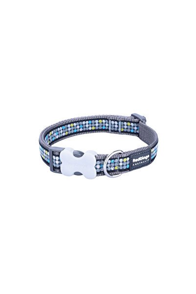 RedDingo Dog collar Red Dingo STYLE MODERN ON COOL GREY 15 mm x 24-36 cm