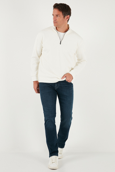 Buratti Памучна блуза с полу-цип и права яка за мъже SWEAT 5905470