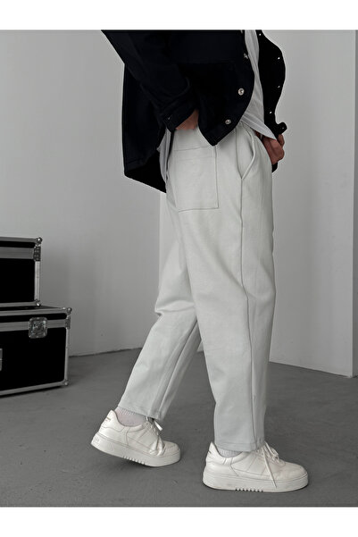 BYBASICMAN Сиви панталони с широки крачоли JJ-172