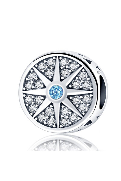 Bijuterii Nadiela 925 Silver Talisman, Charm for bracelets – Blue north star