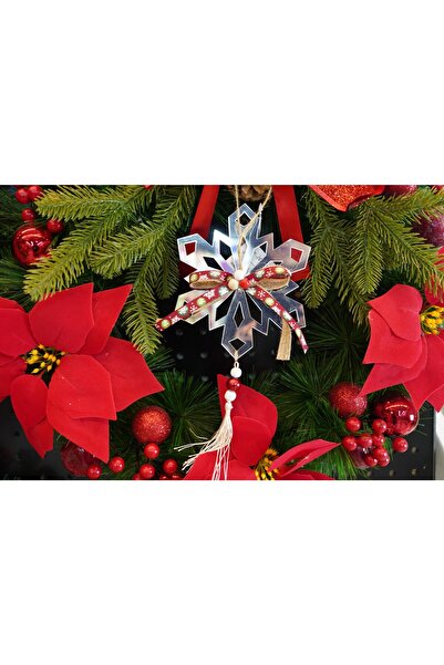 Flippy Χριστουγεννιάτικο Στολίδι, Flippy, Νιφάδα Χιονιού, Ασημί, Γυαλιστερό, 14*26CM, Ακρυλικό, Εσωτερικού/Εξωτερικού Χώρου